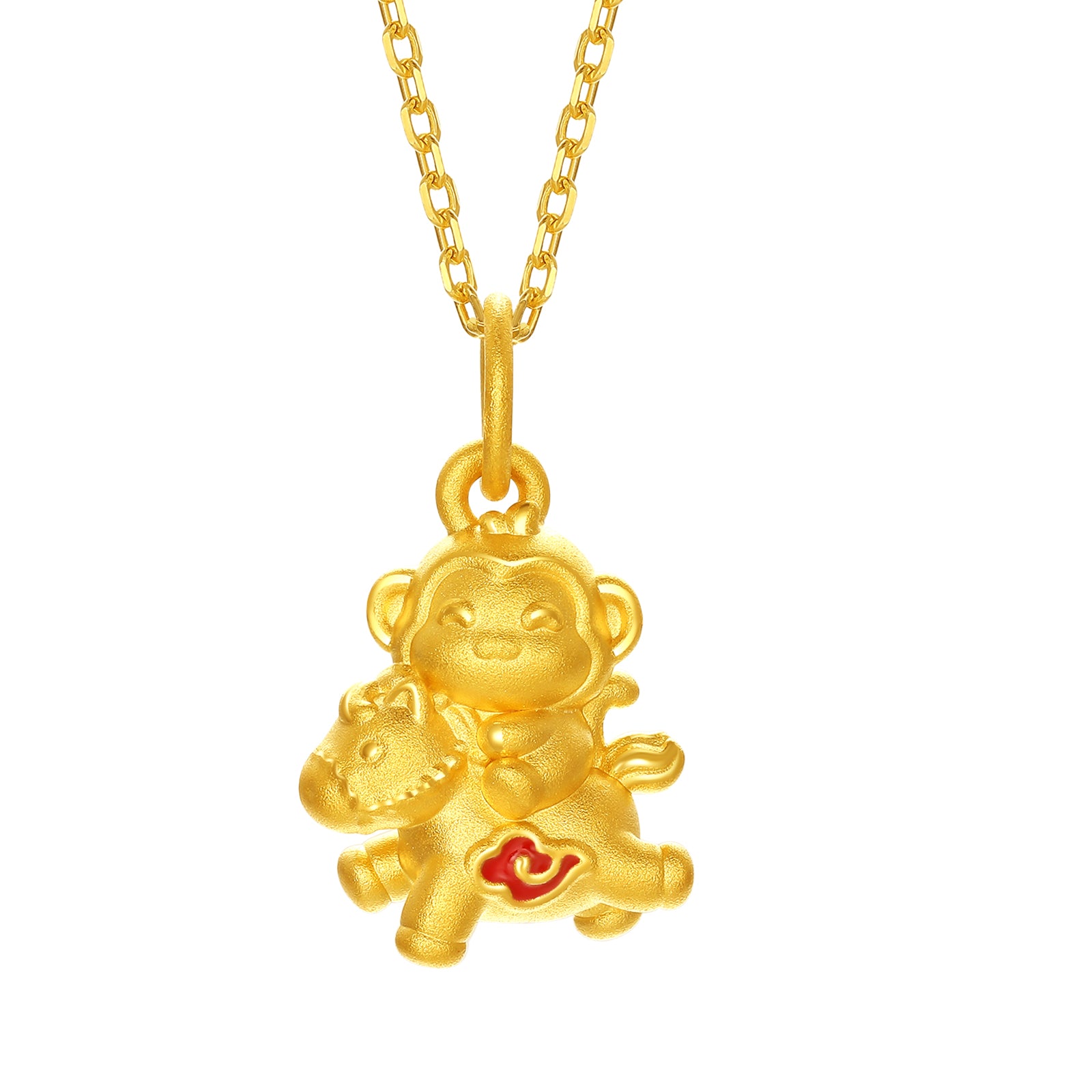 'Year of the Horse' 24K Gold Pendant Horse Monkey 1-1.3g A0416118