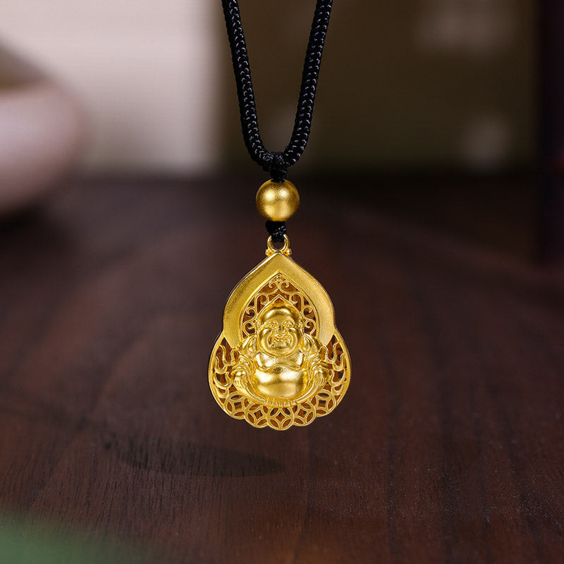 'Antiquity Gold' 999.9 24K Gold Pendant Necklace Buddha 6.8-8.3g A049201