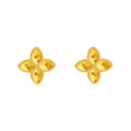 24K Gold Earrings Clover 0.85-1.15g A0921141
