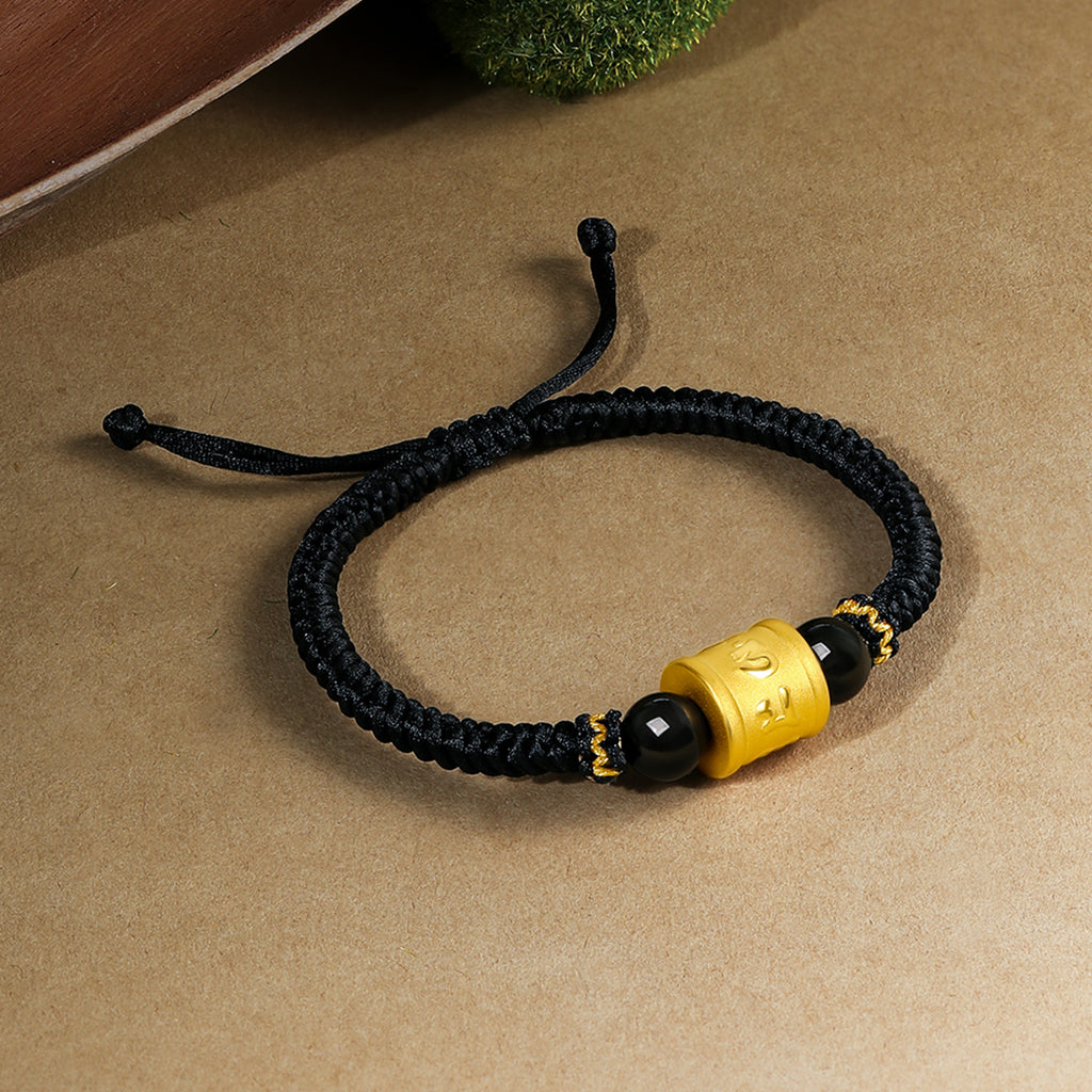 24K Gold String Bracelet 1.4-1.7g 18-24cm A1712054