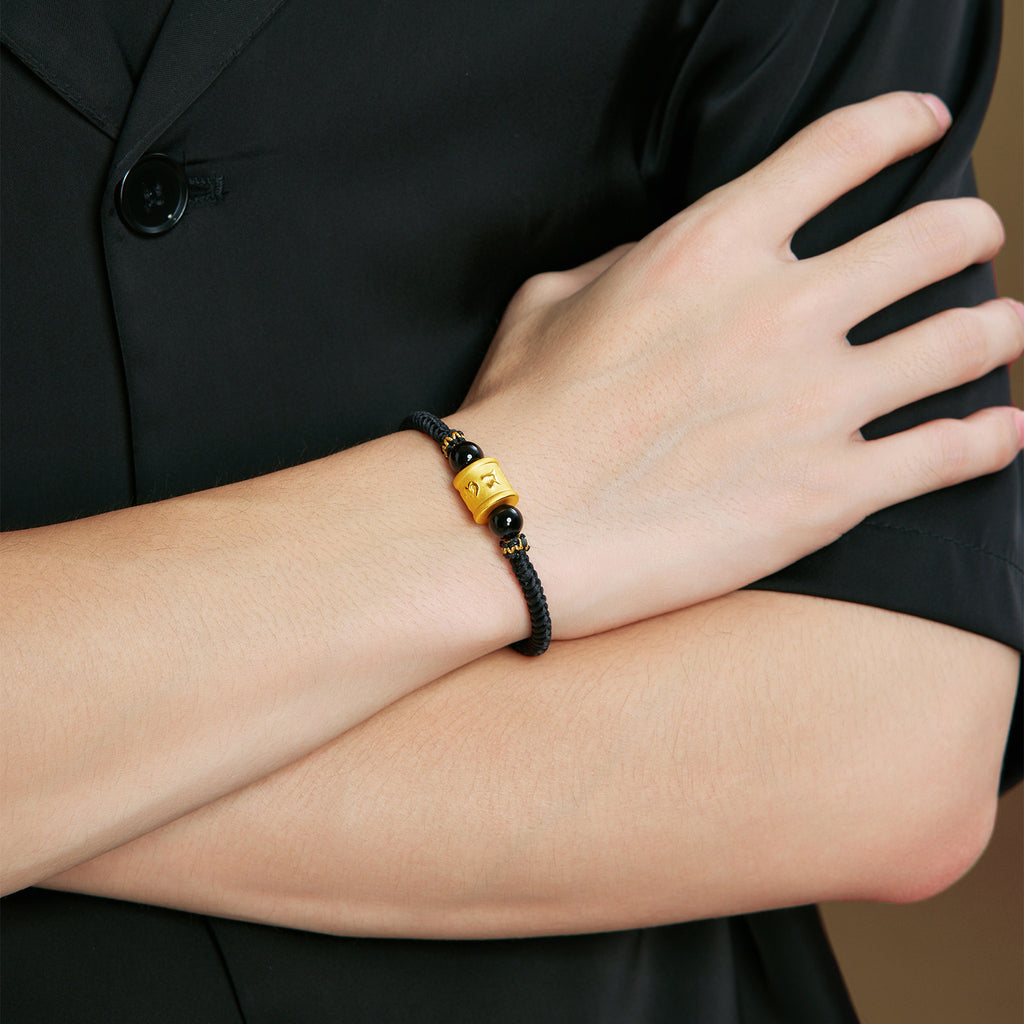 24K Gold String Bracelet 1.4-1.7g 18-24cm A1712054