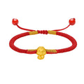 "Chinese Zodiac Snake" 24K Gold String Bracelet Snake 0.35-0.5g A1713123