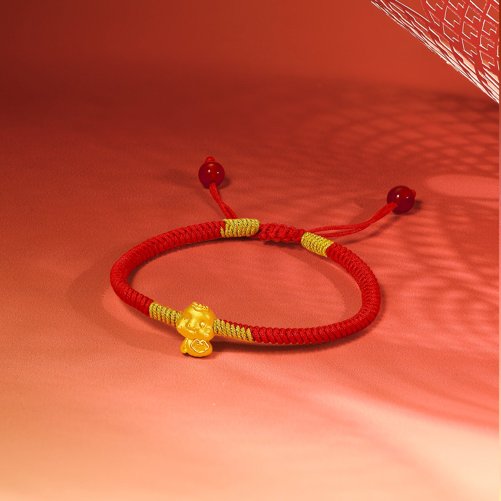 "Chinese Zodiac Snake" 24K Gold String Bracelet Snake 0.35-0.5g A1713124