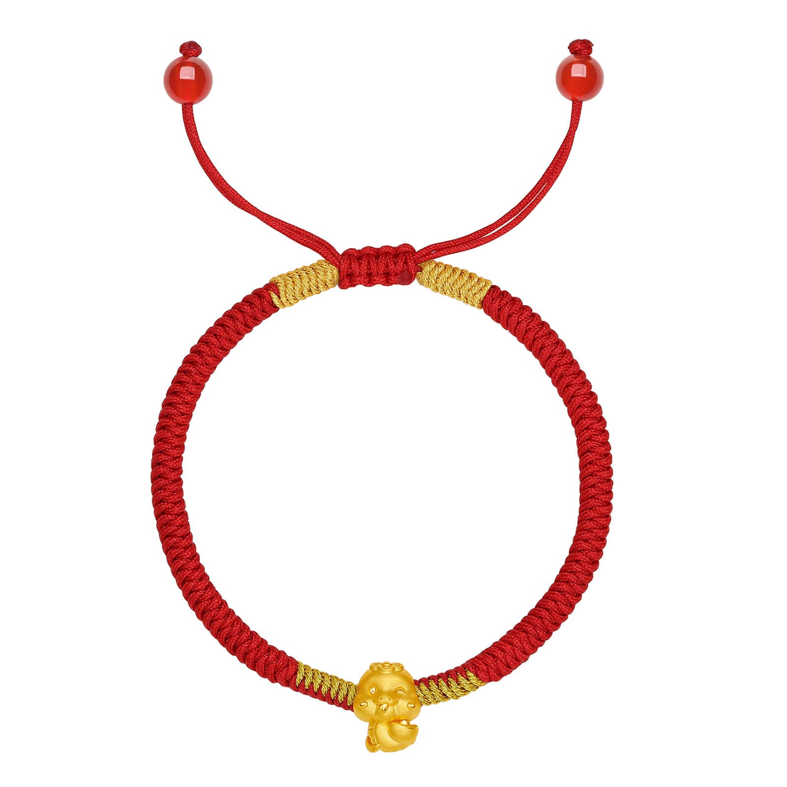 "Chinese Zodiac Snake" 24K Gold String Bracelet Snake 0.35-0.5g A1713125