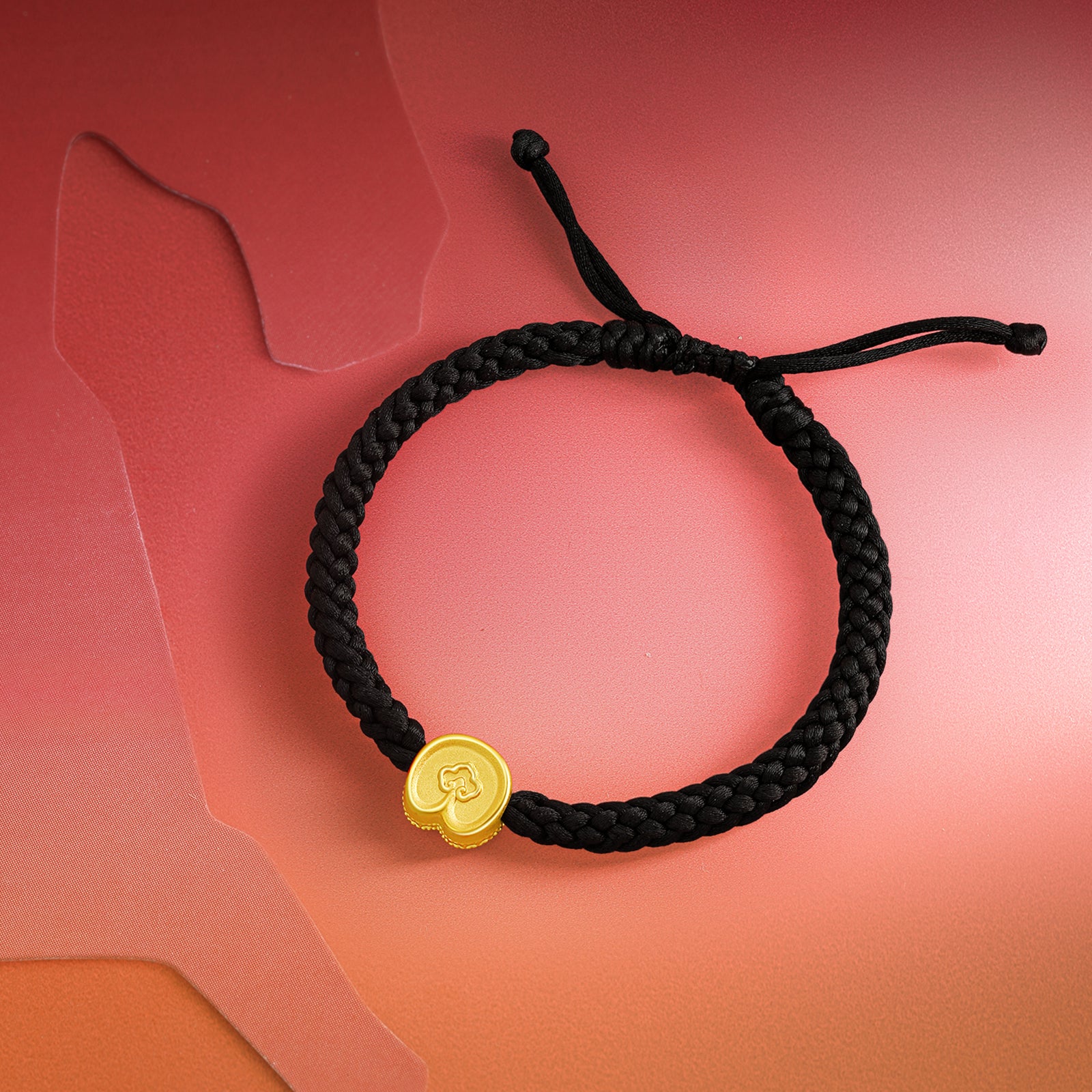 'Year of the Horse'  24K Gold String Bracelet 0.7-1g 18cm-24cm A1716117