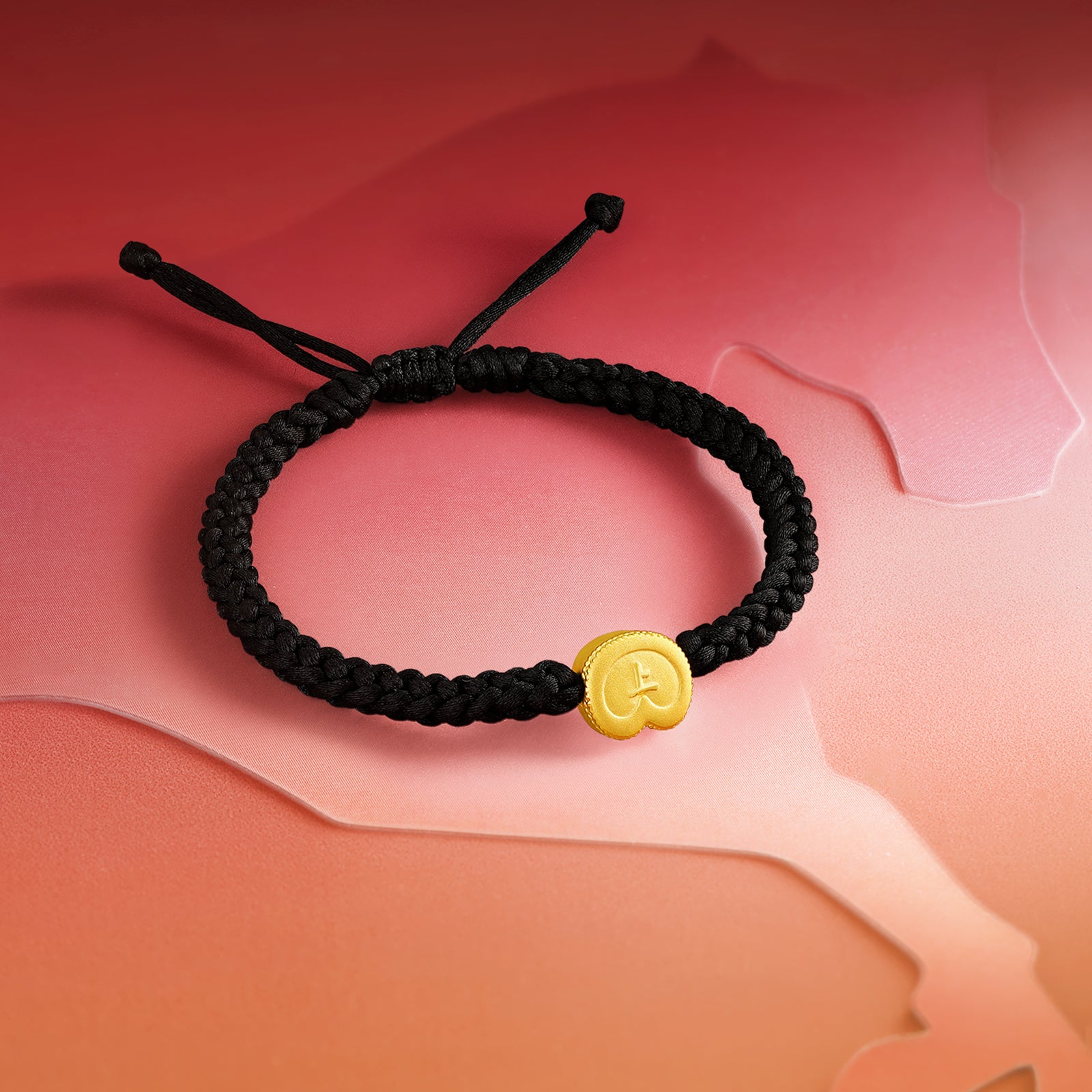 'Year of the Horse'  24K Gold String Bracelet 0.7-1g 18cm-24cm A1716117