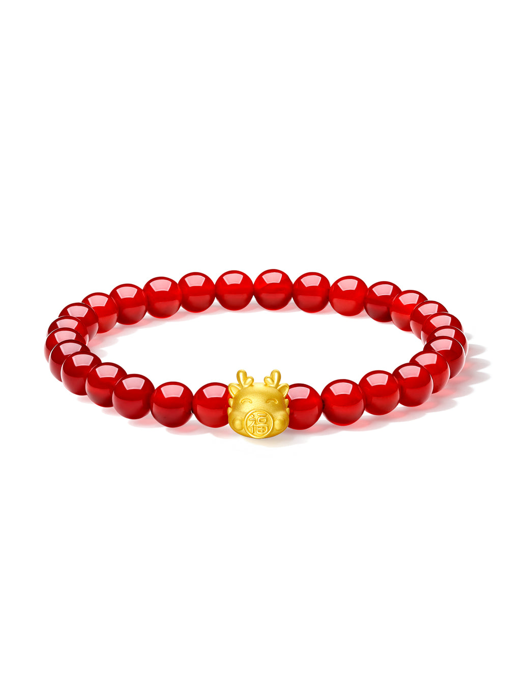 "Chinese Zodiac" 24K Gold Beaded Bracelet Agate 6-6.5mm Chinese Zodiac 0.4-0.6g