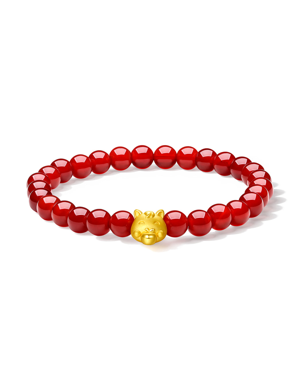 "Chinese Zodiac" 24K Gold Beaded Bracelet Agate 6-6.5mm Chinese Zodiac 0.4-0.6g