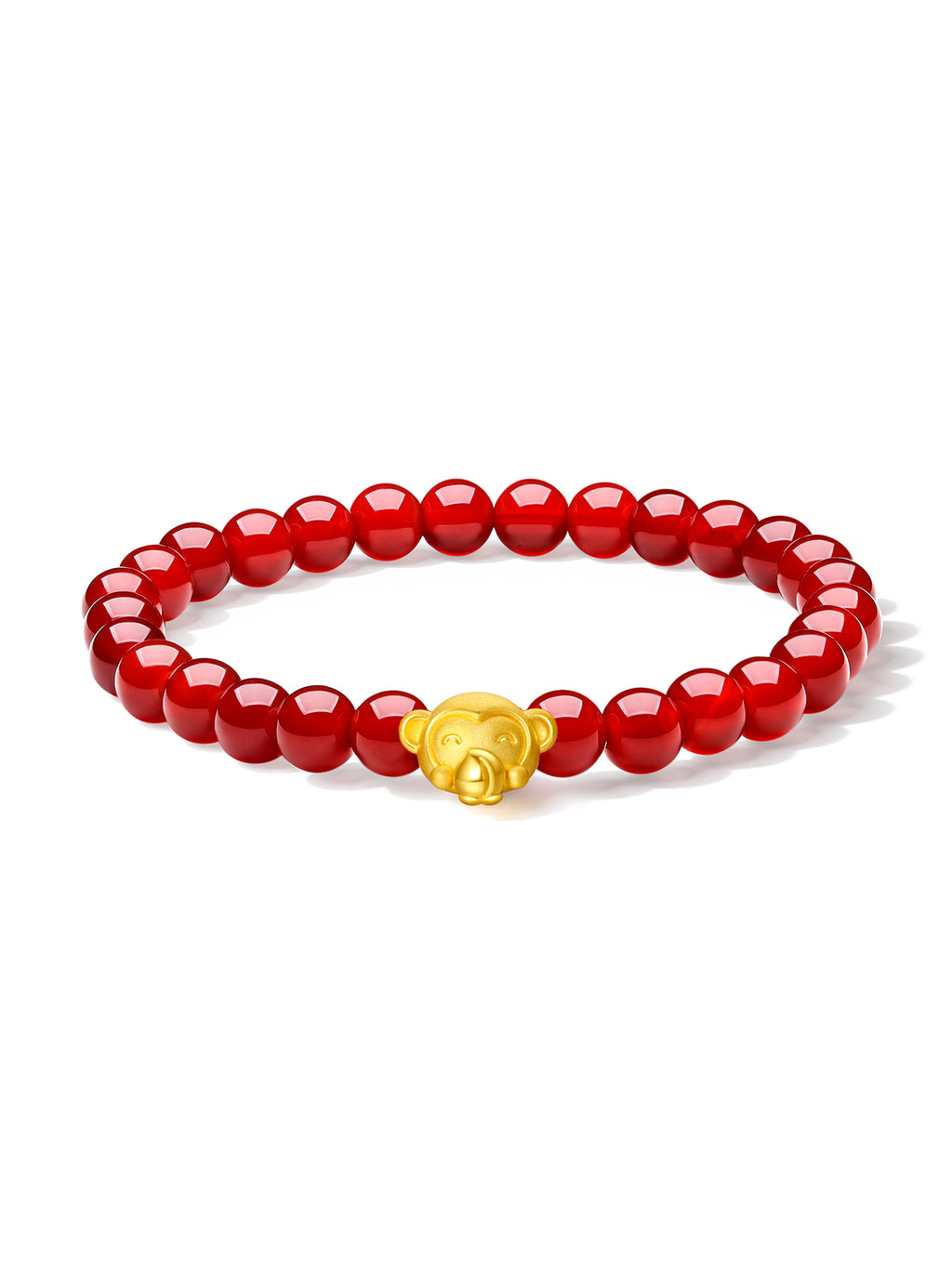 "Chinese Zodiac" 24K Gold Beaded Bracelet Agate 6-6.5mm Chinese Zodiac 0.4-0.6g
