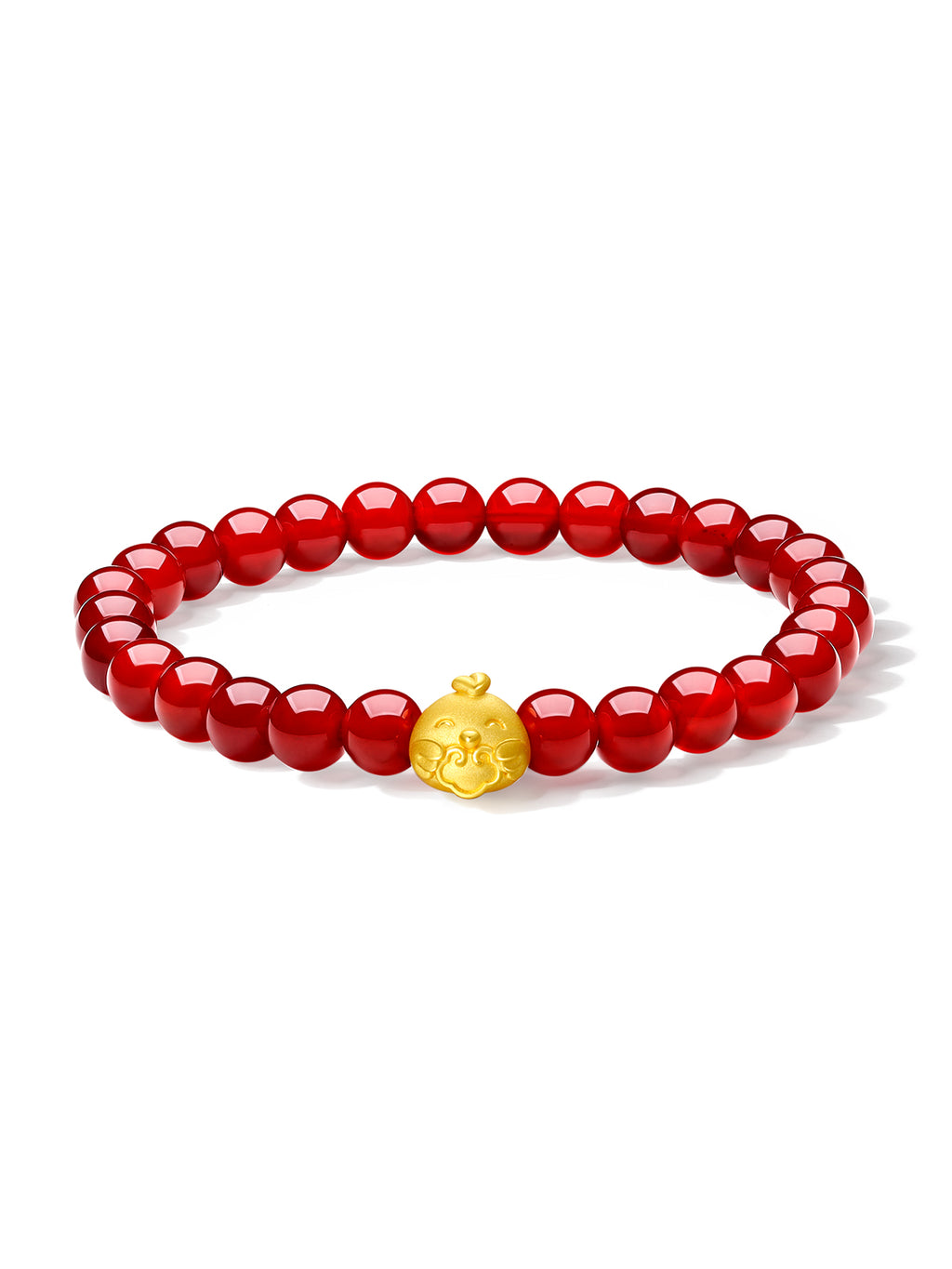 "Chinese Zodiac" 24K Gold Beaded Bracelet Agate 6-6.5mm Chinese Zodiac 0.4-0.6g