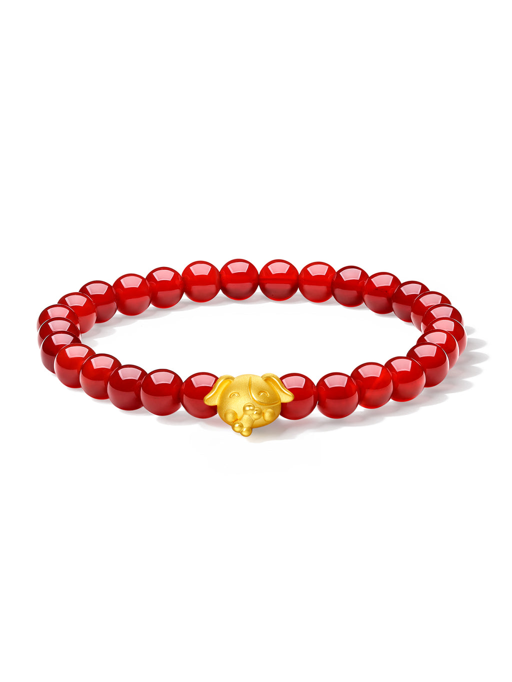 "Chinese Zodiac" 24K Gold Beaded Bracelet Agate 6-6.5mm Chinese Zodiac 0.4-0.6g