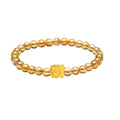 'Year of the Horse' 24K Gold Bracelet Citrine Horse Wealth Cai 0.6-0.9g 17cm A1915771