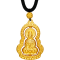 'Antiquity Gold' 999.9 24K Gold Pendant Necklace Buddha 21-22g AA043850