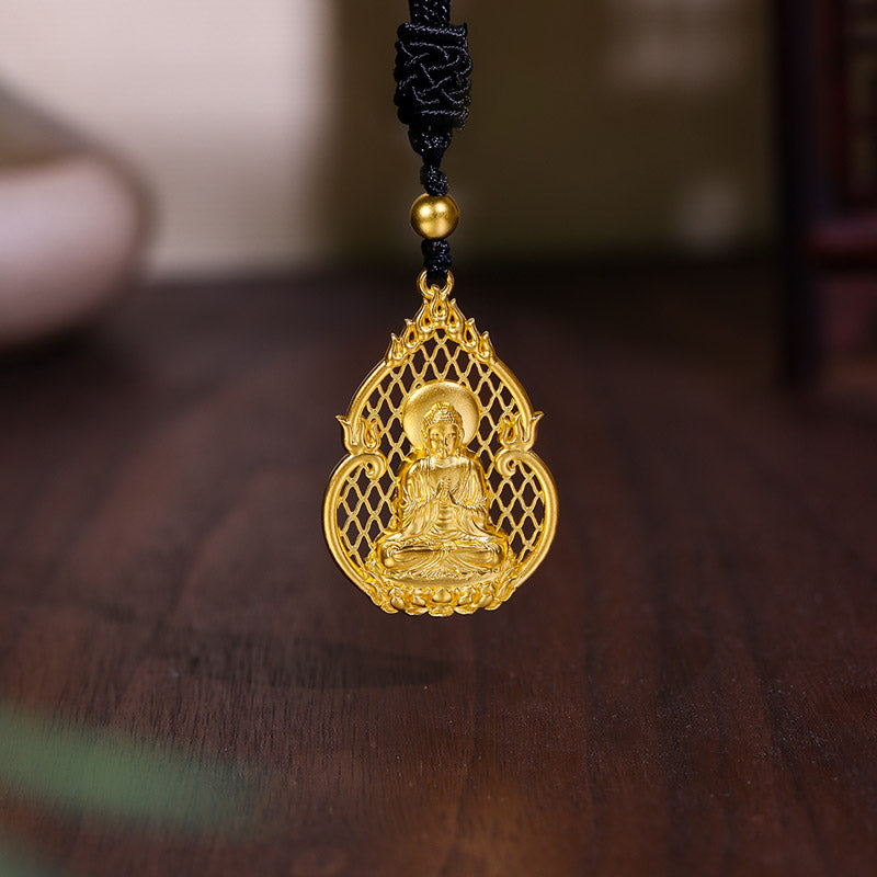 'Antiquity Gold' 999.9 24K Gold Pendant Necklace Buddha 5-5.5g AA043859