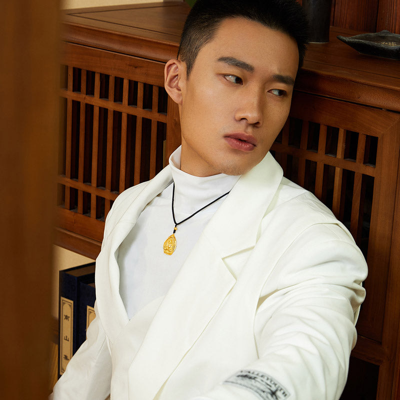 'Antiquity Gold' 999.9 24K Gold Pendant Necklace Buddha 6-6.5g AA043860