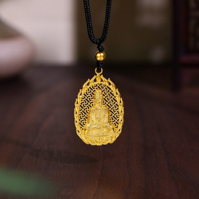 'Antiquity Gold' 999.9 24K Gold Pendant Necklace Buddha 4.8-5.3g AA043863