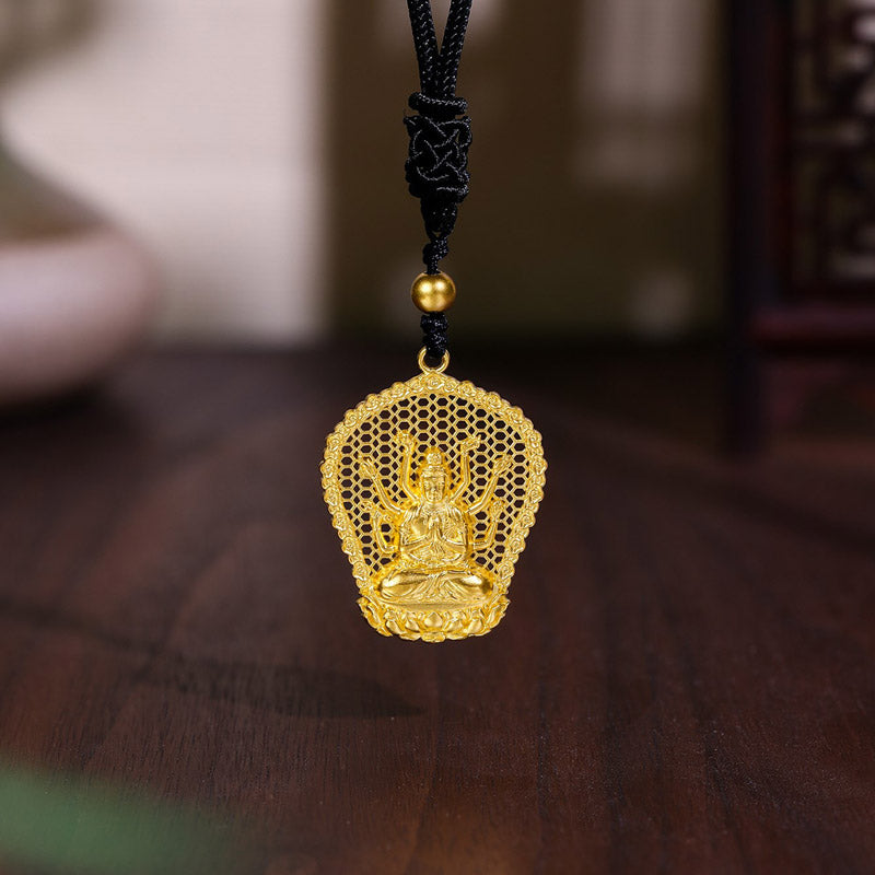 'Antiquity Gold' 999.9 24K Gold Pendant Necklace Buddha 5.5-6g AA043864