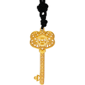 'Antiquity Gold' 999.9 24K Gold Pendant Necklace Key 3.5-4g AA044042