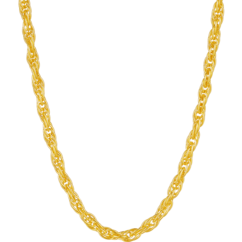 999 24K Gold Necklace 4.6-5.3g AA052173