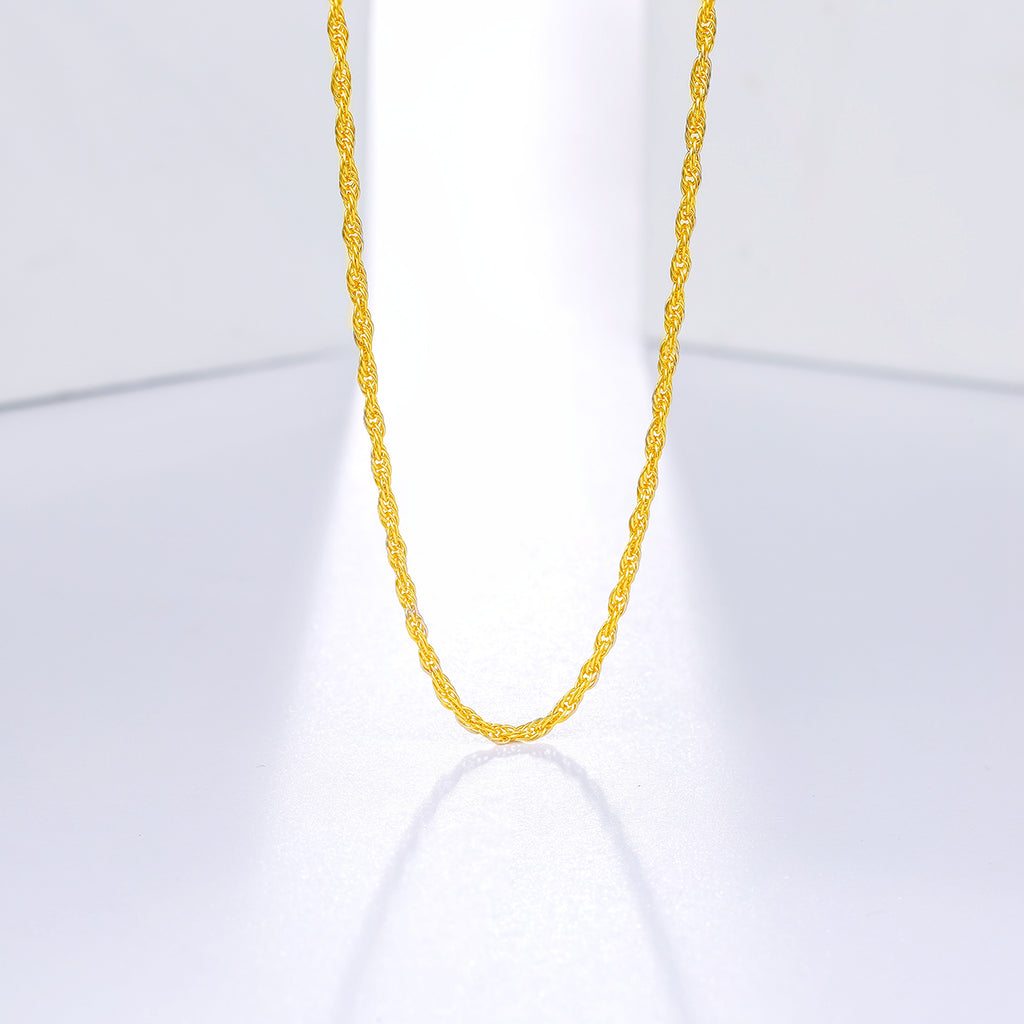 999 24K Gold Necklace 4.6-5.3g AA052173