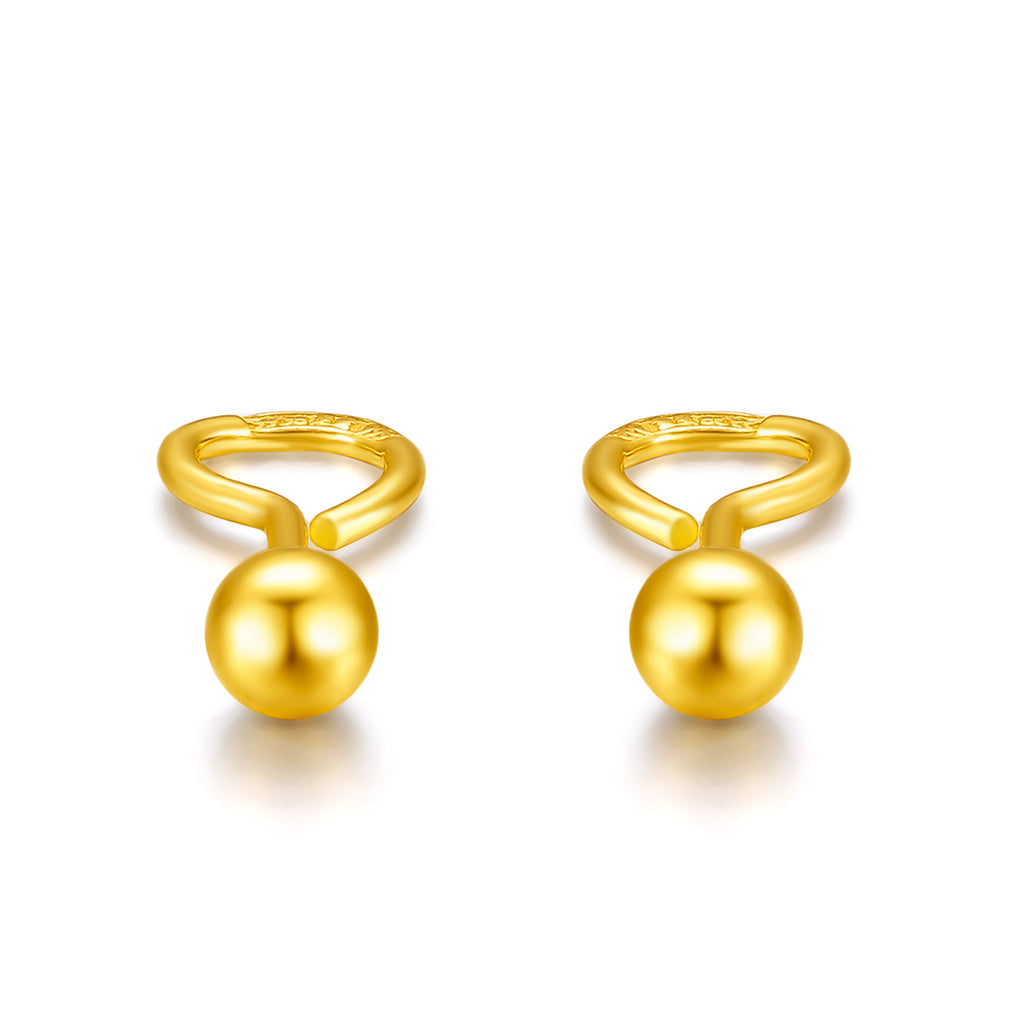 24K Gold Earrings 1.2-1.5g AA090924