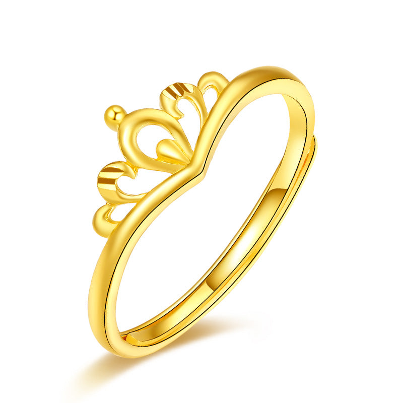 999 24K Gold Ring Crown 1.9-2.1g AB012117