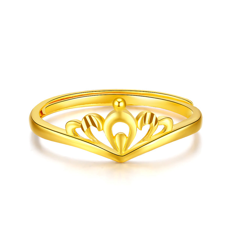 999 24K Gold Ring Crown 1.9-2.1g AB012117