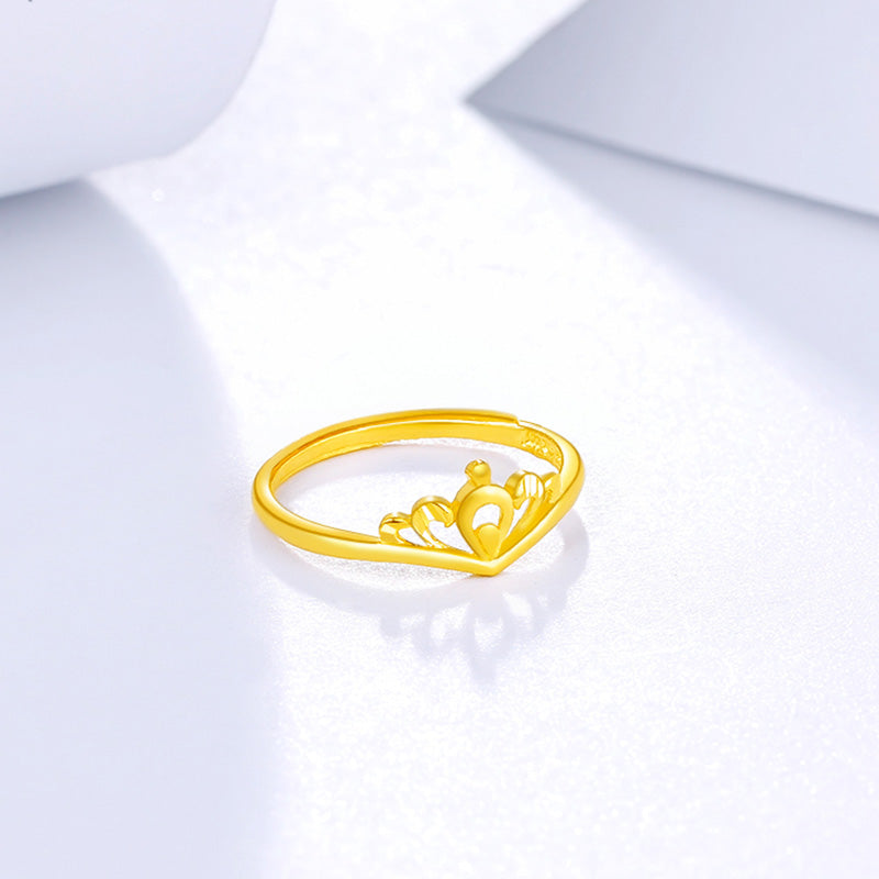 999 24K Gold Ring Crown 1.9-2.1g AB012117