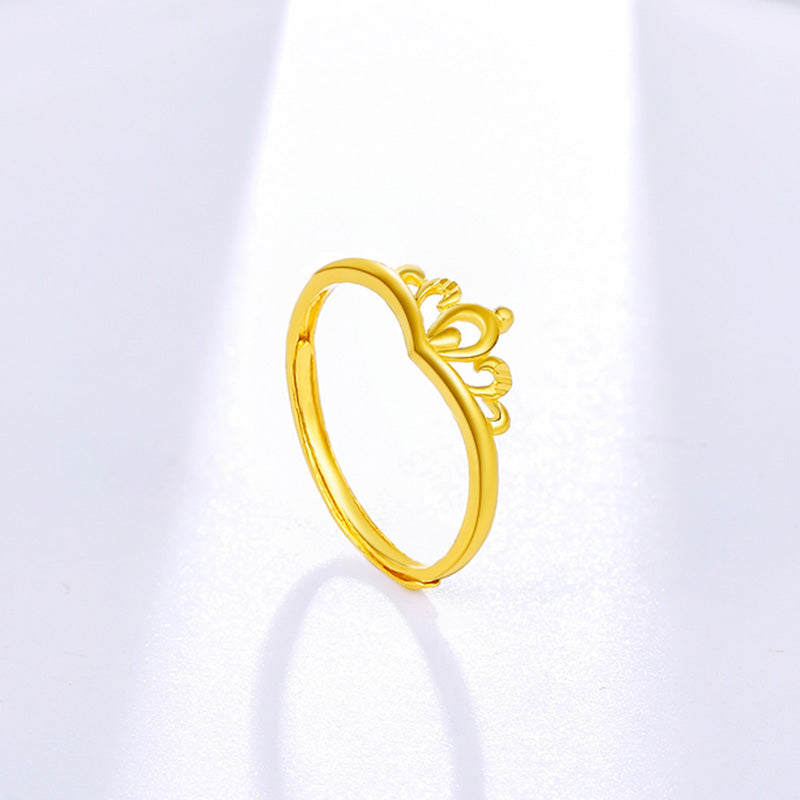 999 24K Gold Ring Crown 1.9-2.1g AB012117