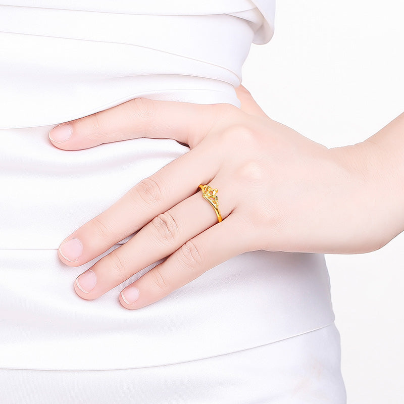 999 24K Gold Ring Crown 1.9-2.1g AB012117