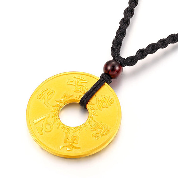 999 24K Gold Pendant Peace Buckle 7-8g AB041562