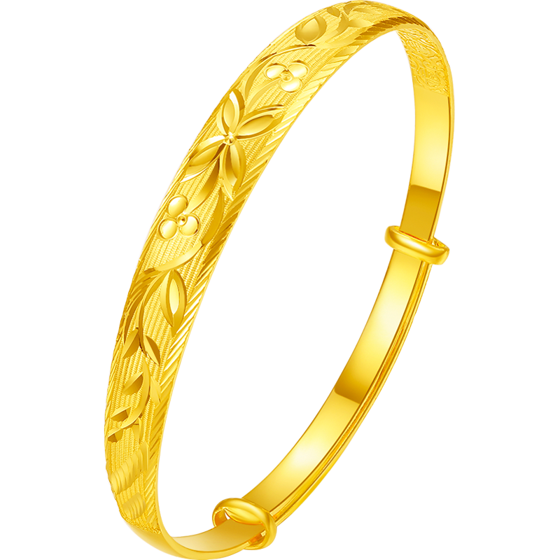 999 24K Gold Bangle Bracelet 28-30g AB102804