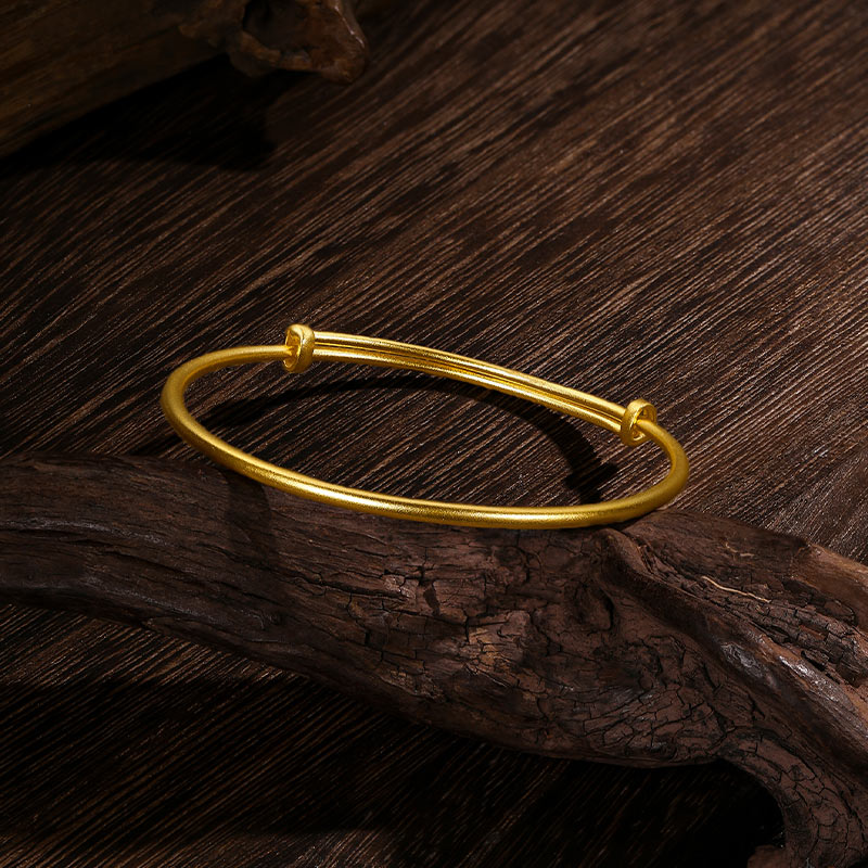 Antiquity Gold' 999.9 24K Gold Bangle Bracelet 8-10g AB107467