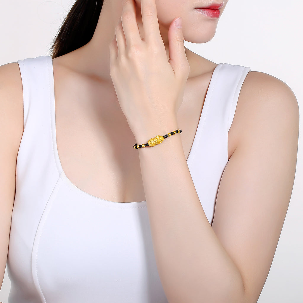   24K Gold String Bracelet              Pixiu 1.5-1.8g AD171329