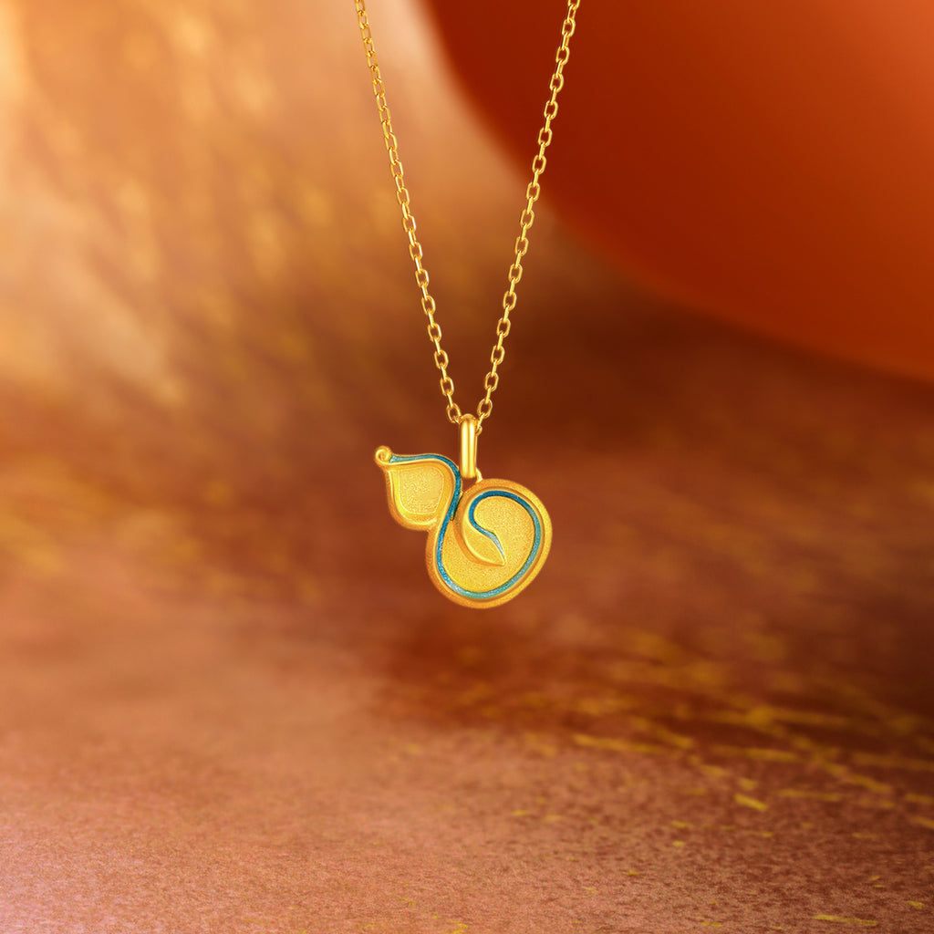 "Chinese Zodiac Snake" 24K Gold Pendant Gourd 2.05-2.35g A0415128