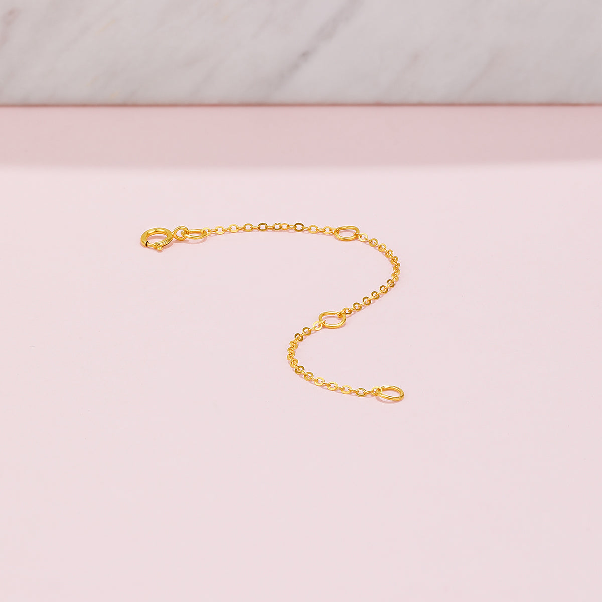 18K Yellow Gold Extension Chain 0.32-0.34g C218905