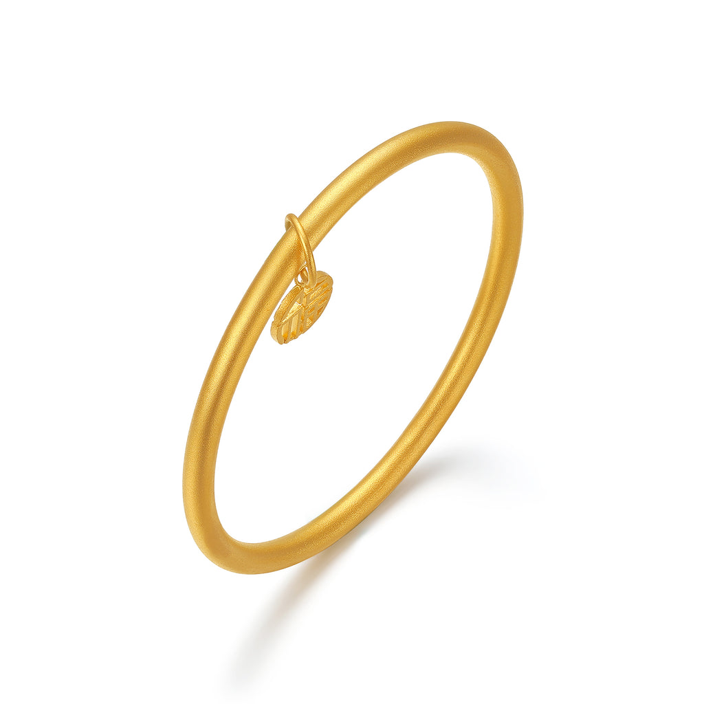Antiquity Gold' 999.9 24K Gold Bangle Bracelet 9-13g A1013503