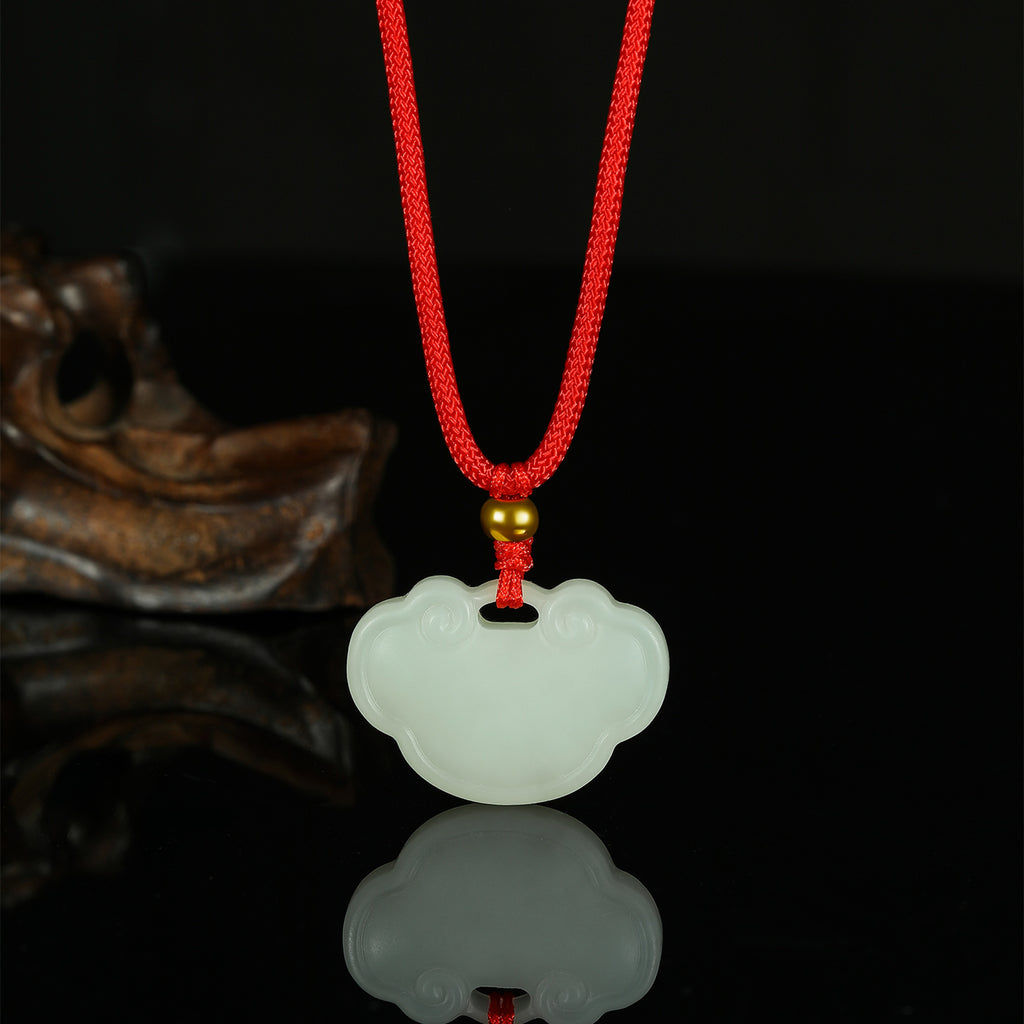 999.9 24K Gold Pendant Necklace Heitian Jade 0.09-0.11g Ruyi 如意 Y048707