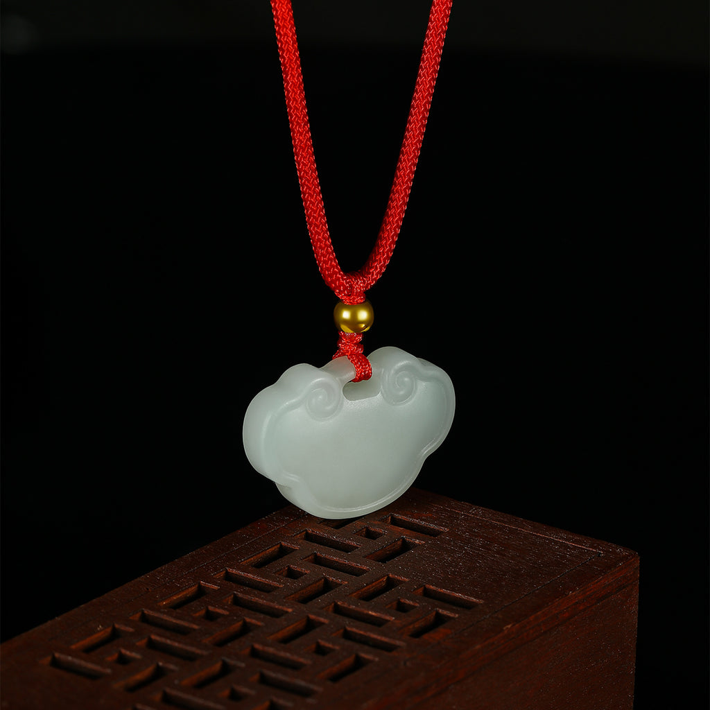 999.9 24K Gold Pendant Necklace Heitian Jade 0.09-0.11g Ruyi 如意 Y048707