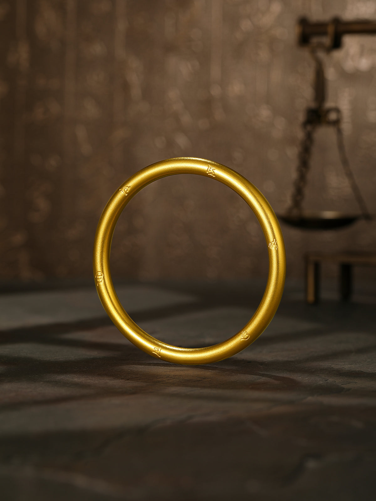 "Antiquity Gold" 999 24K Gold Bangle Bracelet 35-37g AA104495