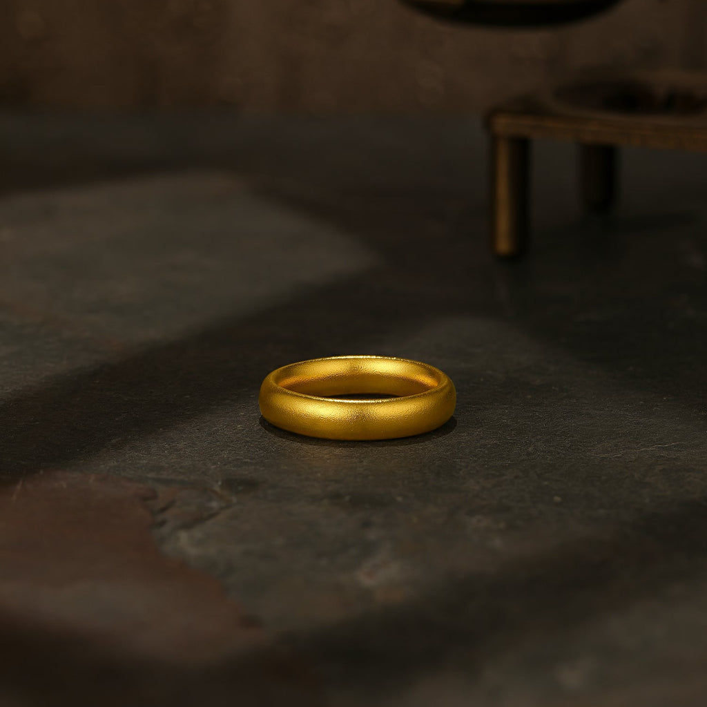 "Antiquity Gold" 999 24K Gold Ring 11-13g AA013262