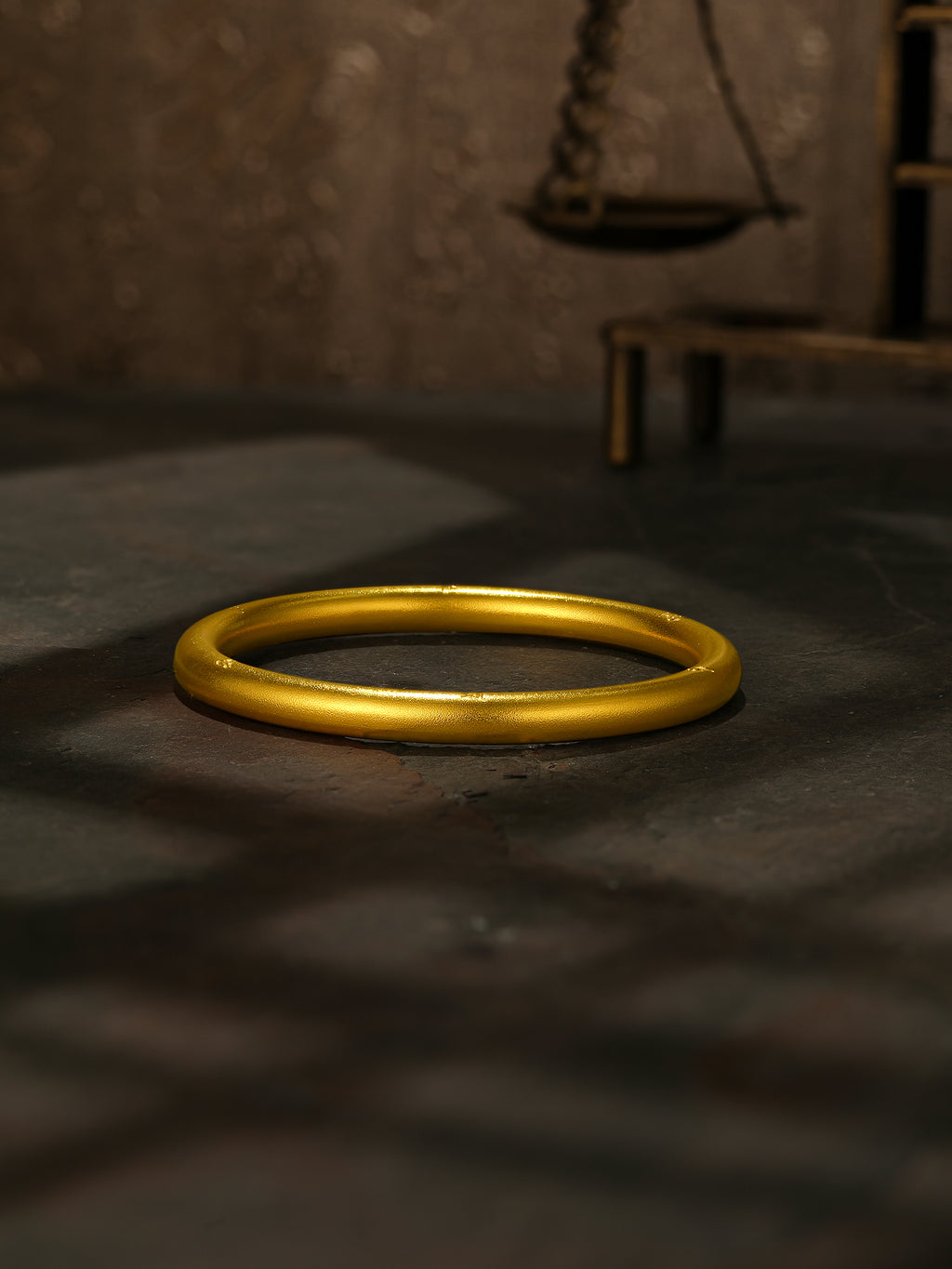 "Antiquity Gold" 999 24K Gold Bangle Bracelet 35-37g AA104495