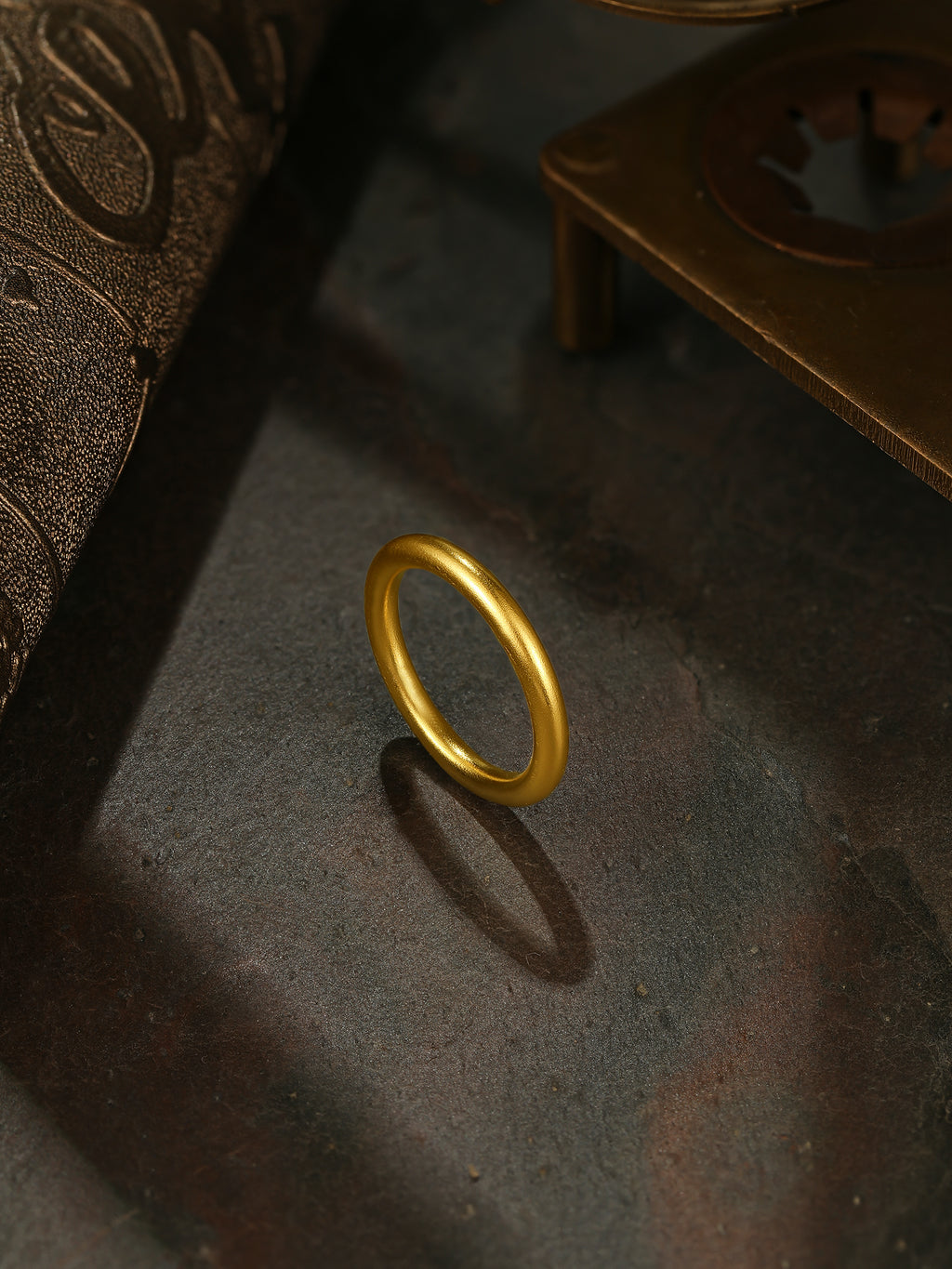 "Antiquity Gold" 999 24K Gold Ring 7-8g AA015034-1