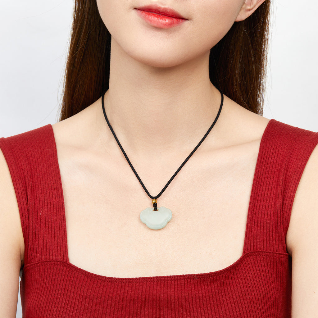 999.9 24K Gold Pendant Necklace Heitian Jade 0.09-0.11g Ruyi 如意 Y048706