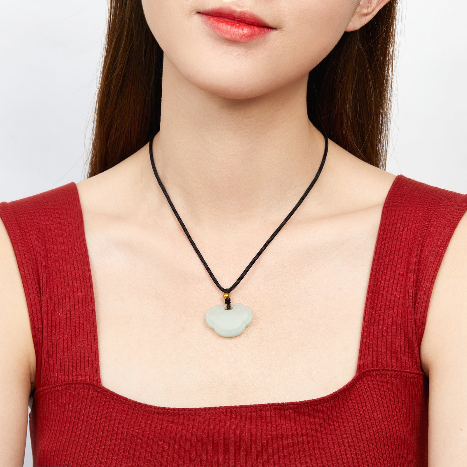 999.9 24K Gold Pendant Necklace Heitian Jade 0.09-0.11g Ruyi 如意 Y048706