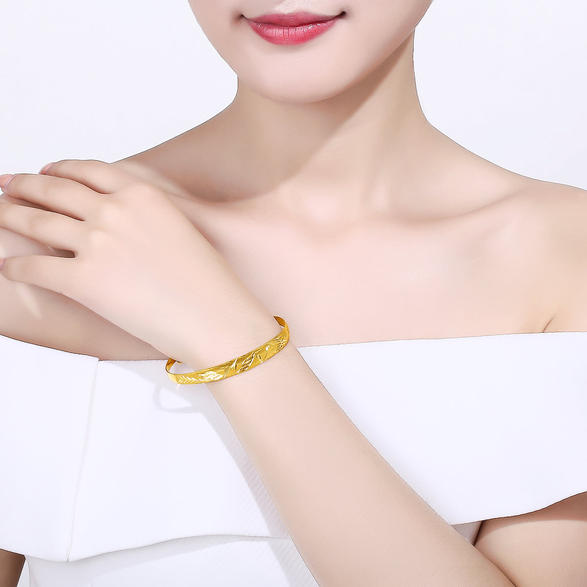999 24K Gold Bangle Bracelet Dragon Phoenix 20-22g AA103615