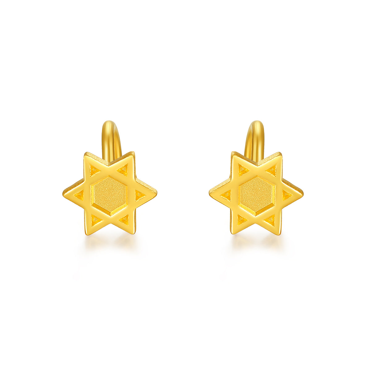 999 24K Gold Earrings Star 1.5-2g AA096619