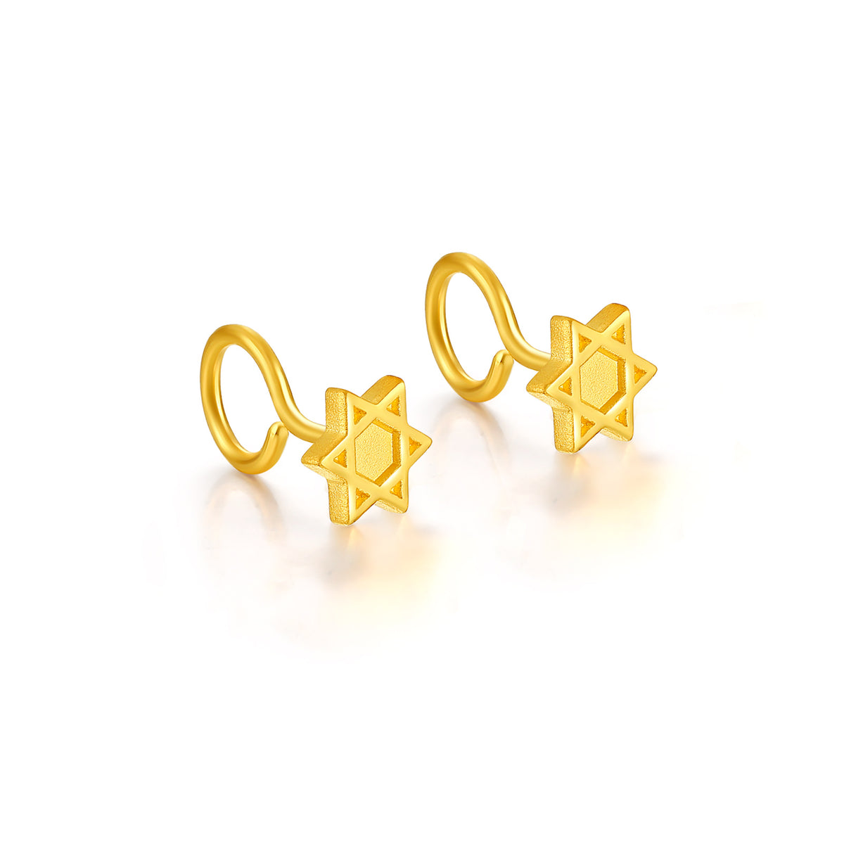 999 24K Gold Earrings Star 1.5-2g AA096619