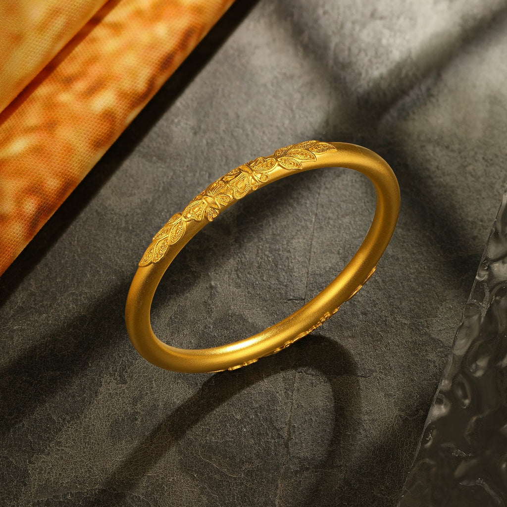 Antiquity Gold' 999.9 24K Gold Bangle Bracelet 36-39g AA105033
