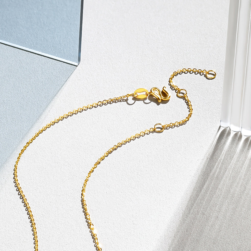 "infinite" 24K Gold Pendant Necklace 2.6-2.9g A069740